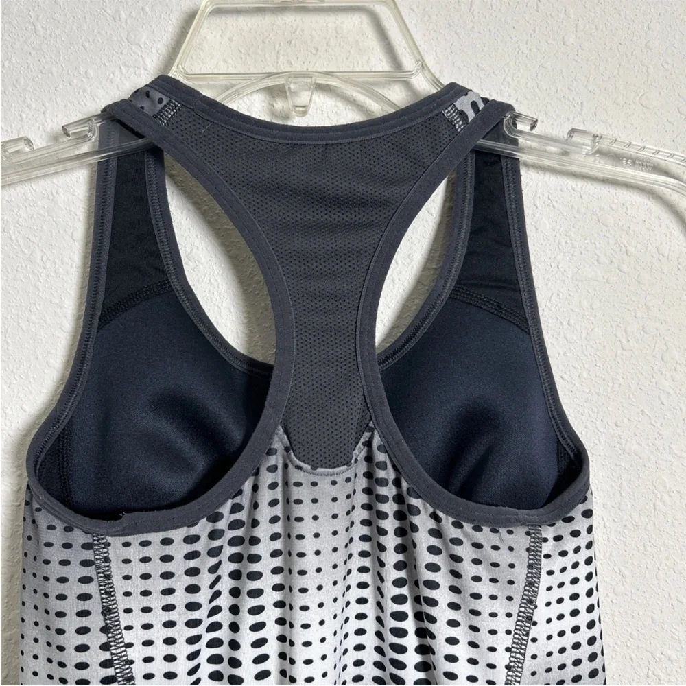 Nike Dri-Fit Support Victory Racerback Tank Top Sports Women Size XS Black Geo - Picture 5 of 5